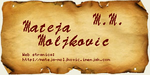Mateja Moljković vizit kartica